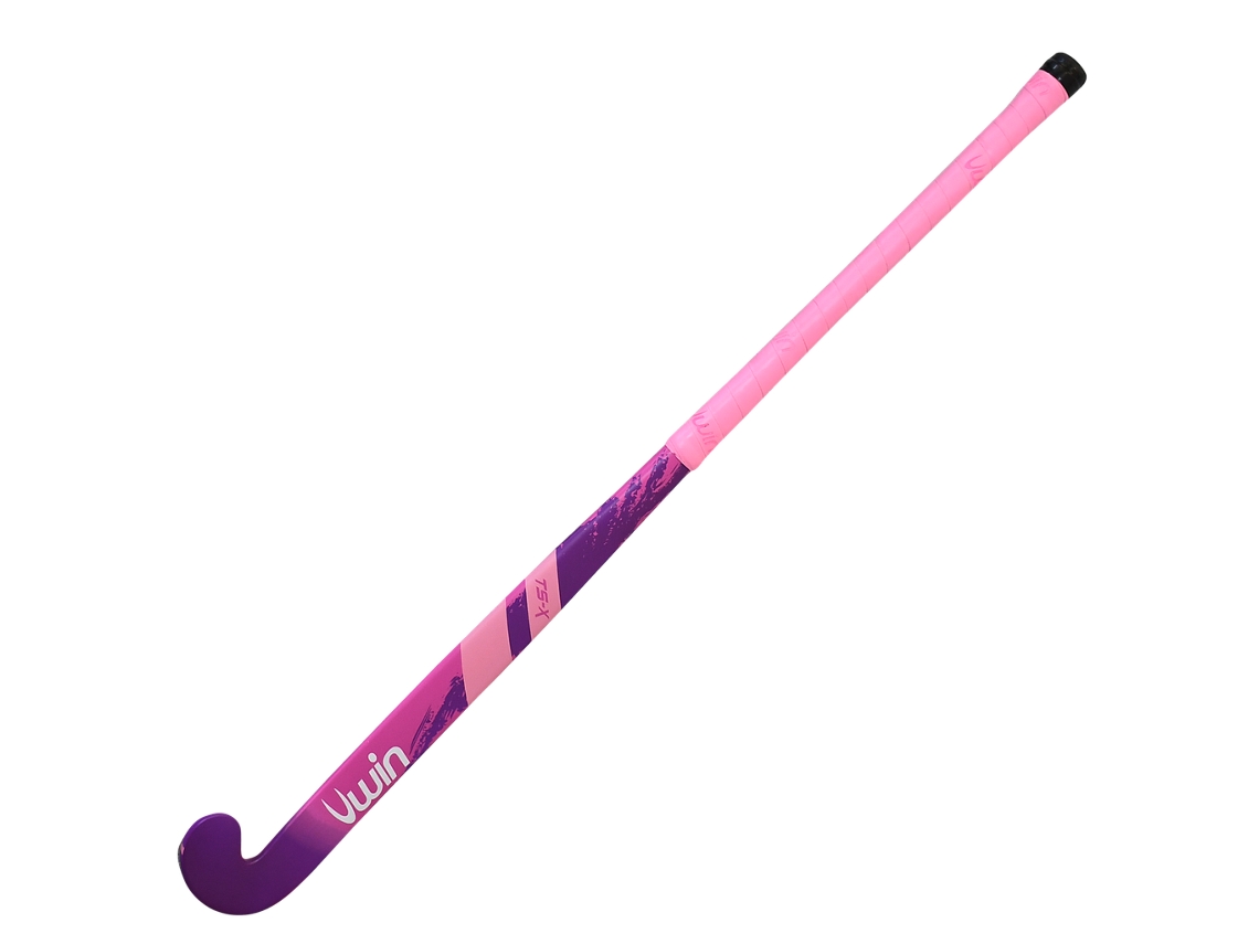 Palo de hockey de madera Uwin TS X, rosa/morado, 32 pulgadas, para niños