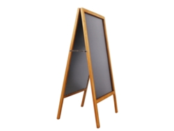 Pizarra de madera de doble cara, plegable, 100 x 50 cm, marrón OEM