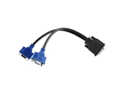 HURRISE Dms-59 Pin Macho a 2 Vga 15 Pin Hembra Cable Adaptador Divisor Cable Adaptador Divisor para Monitor Hp Dell