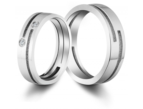 AKZENT Anillo de San Valentín/Compromiso/Amistad para Mujer en Acero Inoxidable – Tam.56 – 0047