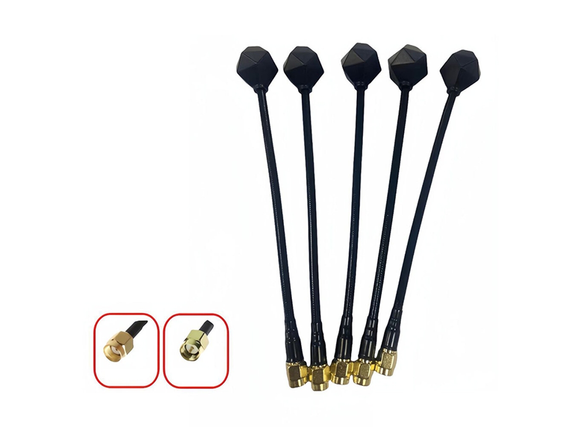 1 peça de antena RHCP 4.8G 5.8G 5dBi 130mm RHCP SMA/RPSMA FPV para drones e quadricópteros FPV MDUG