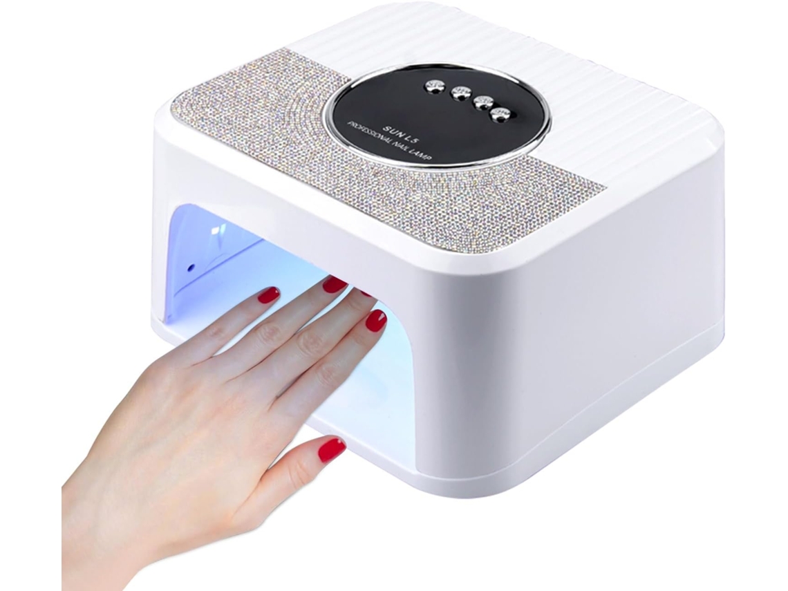 Conjunto Manicura/pedicura Eifson Secador Uñas Diamante 45 Leds 268w 4 Tiempos (blanco)