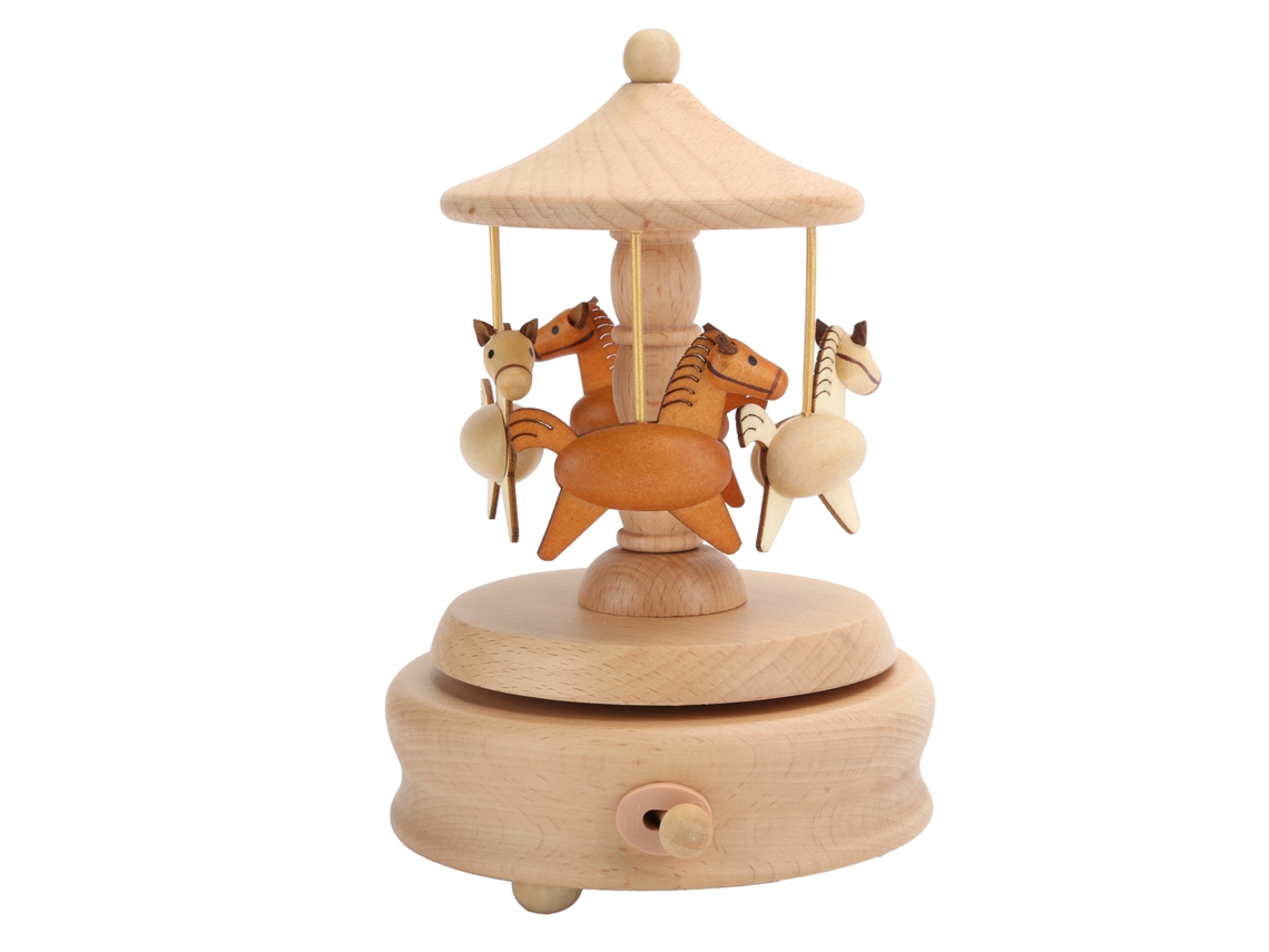 Baok - Preciosa caja de música giratoria de madera, regalo de cumpleaños y decoración para el hogar para niñas.