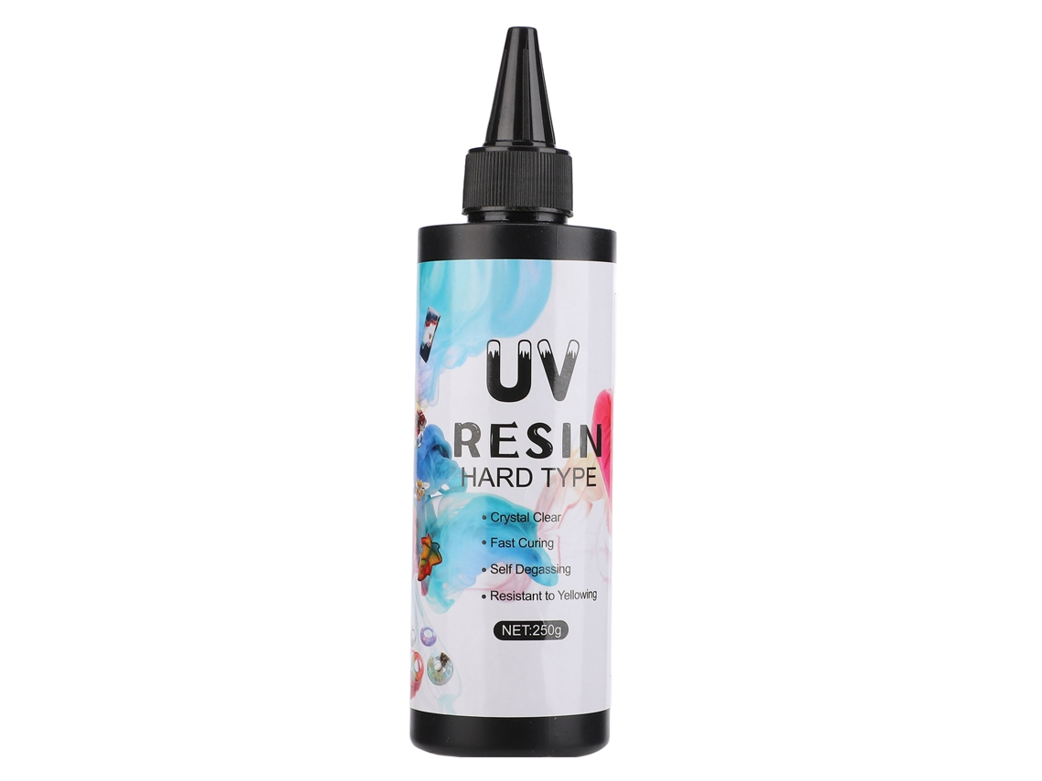 Resina Uv Transparente Antiamarelamento Cola Rápida Cura Para Artesanato 250g
