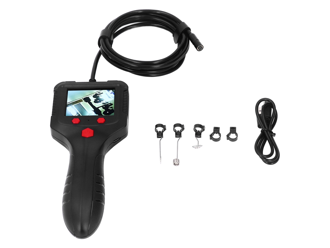 Endoscopio Portátil De 2,4 Pulgadas Con Cámara Lcd Ips Hd, Tubo De Inspección, Lente Impermeable Y Cable Flexible De 5 V.