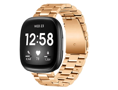 Correa Acero para Fitbit by Google Versa 2 Rose Gold