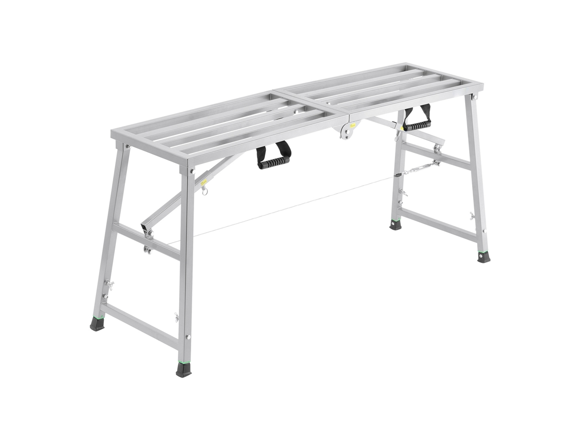 Plataforma de trabajo de altura ajustable Succebuy, andamio portátil, capacidad de carga de 800 lb