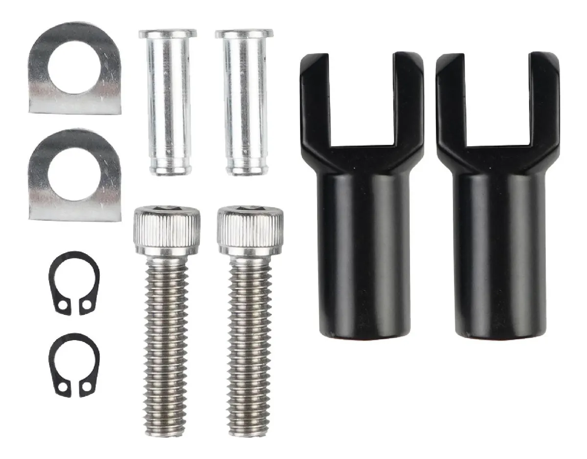 Kit de montaje de pedales para pasajero, color negro, montaje de pedalvayotoy