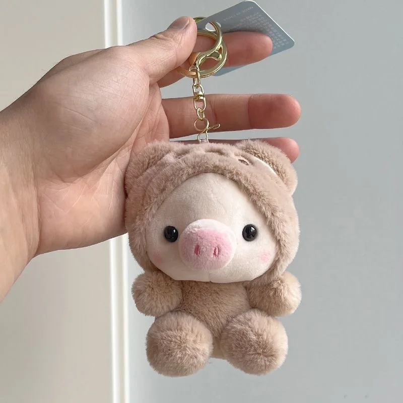 Llavero De Peluche De Cerdito (marrón)