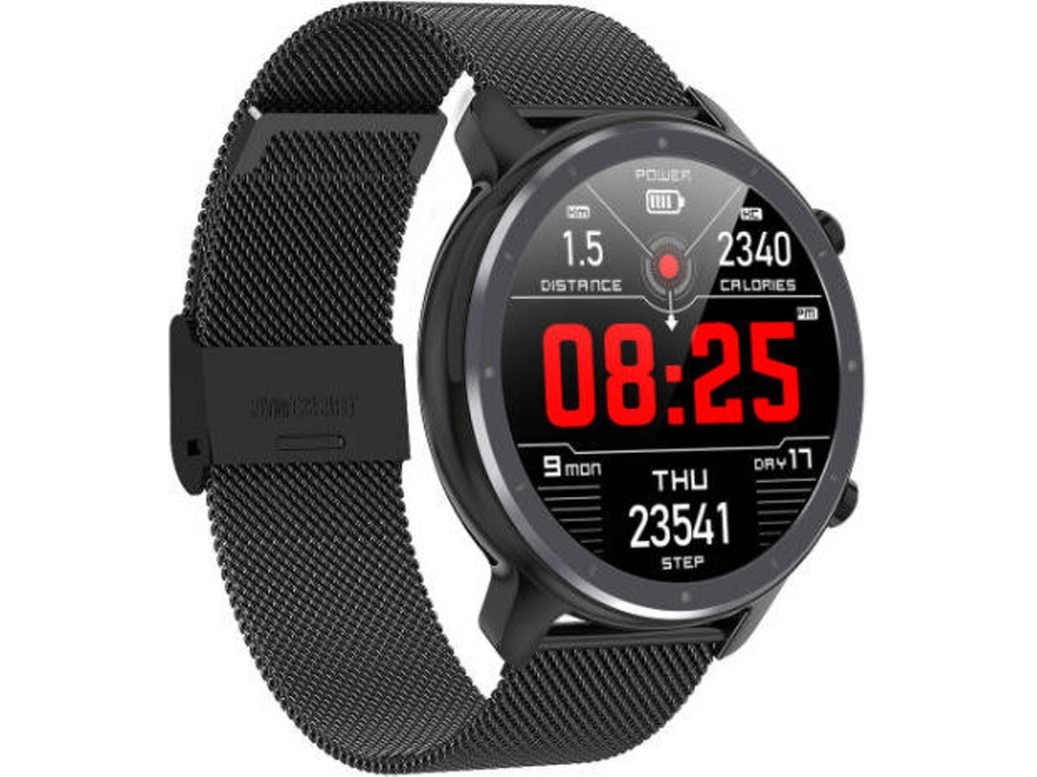 Reloj inteligente deportivo para hombre, resistente al agua IP68, de 1,3 pulgadas, con podómetro y monitor de presión arterial para iOS y Android (negro) Bestvite