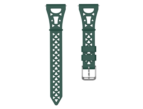 Correa de Silicona diseño de torre 22mm para Samsung Galaxy Watch3 45mm/Gear S3/Huawei Watch GT 3 Pro - verde intenso
