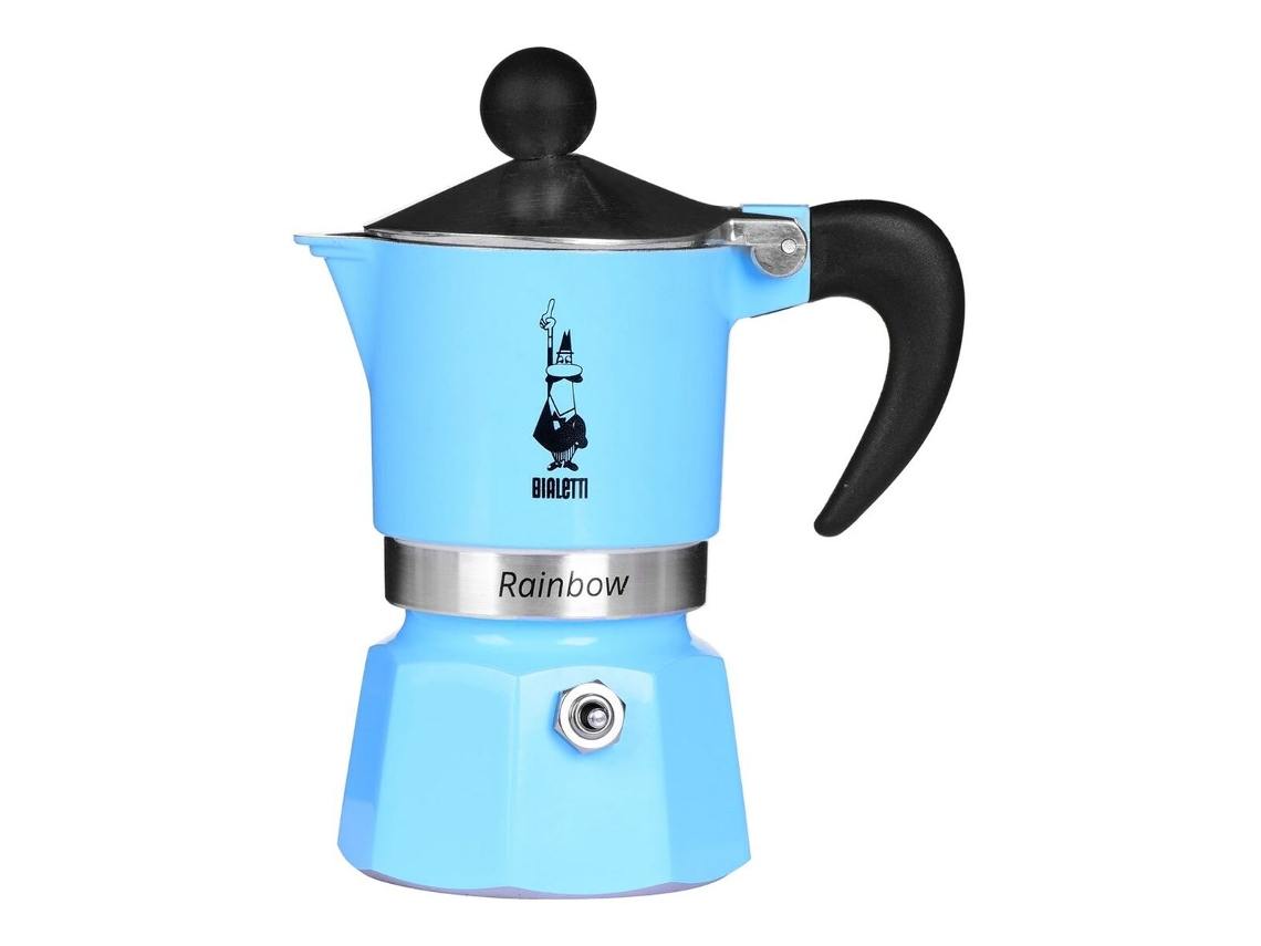 Cafetera Italiana BIALETTI Rainbow Azul Metal Aluminio Termoplástico 60 ml