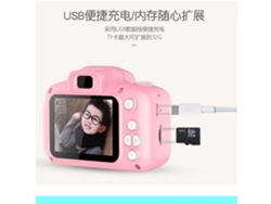 Mini cámara de vídeo digital compacta 1080P para niños, videocámara rosa pequeña con pantalla HD de 2,0 pulgadas sin tarjeta