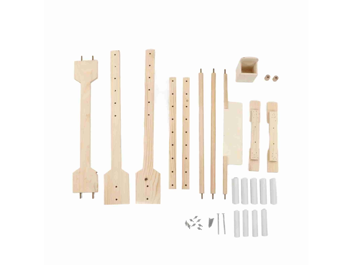 Soporte de suelo de madera 9ct para bordado y tapicería, 50 cm de altura.