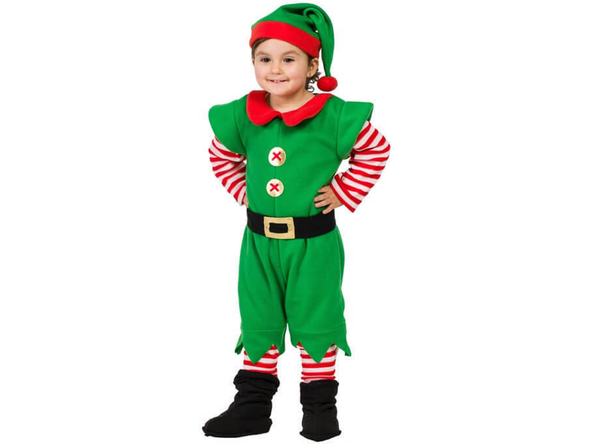 Disfraz de Bebé DISFRAZZES Elfo A Rayas Bebé (Talla: 1 a 2 años)