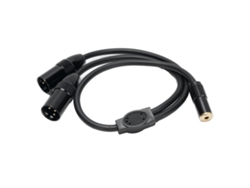 Cabo Divisor Xlr Macho Duplo Para 6.35mm Fêmea Estéreo 0.5m Para Gravador Mixer Câmera