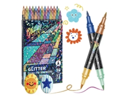 Marcadores metálicos con purpurina, ideales para manualidades, dibujo y escritura, paquete de 36 unidades Hexinyigjly