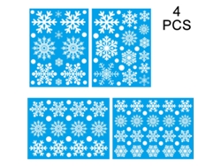 Adornos navideños festivos, exquisitos copos de nieve blancos, adhesivos estáticos, reutilizables, aptos para diversas escenas, 100 piezas, ecológicos.