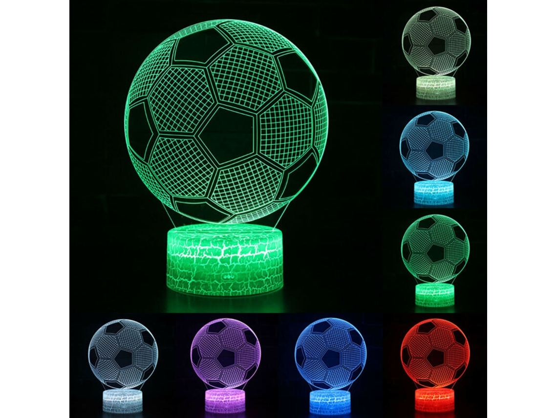 Lámpara Led Decorativa Con Forma De Balón De Fútbol En 3d.