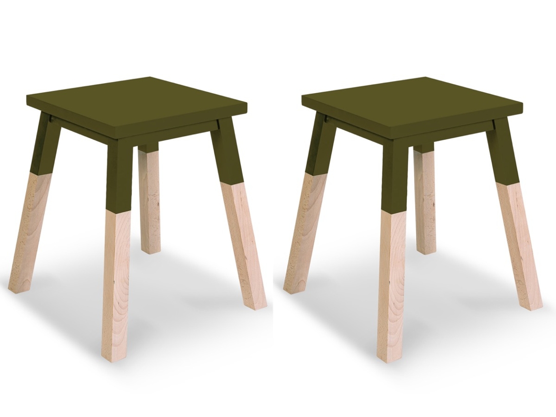 Banco MON PETIT MEUBLE FRANÇAIS de Madeira Maciça Assento 35 cm (2 unidades)