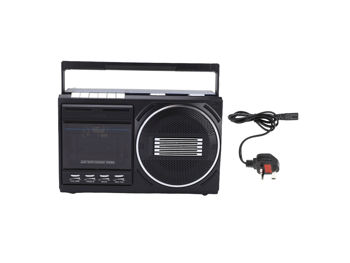 Reprodutor Gravador de Cassete EOOCOO (conexão Bluetooth, Rádio Retrô)