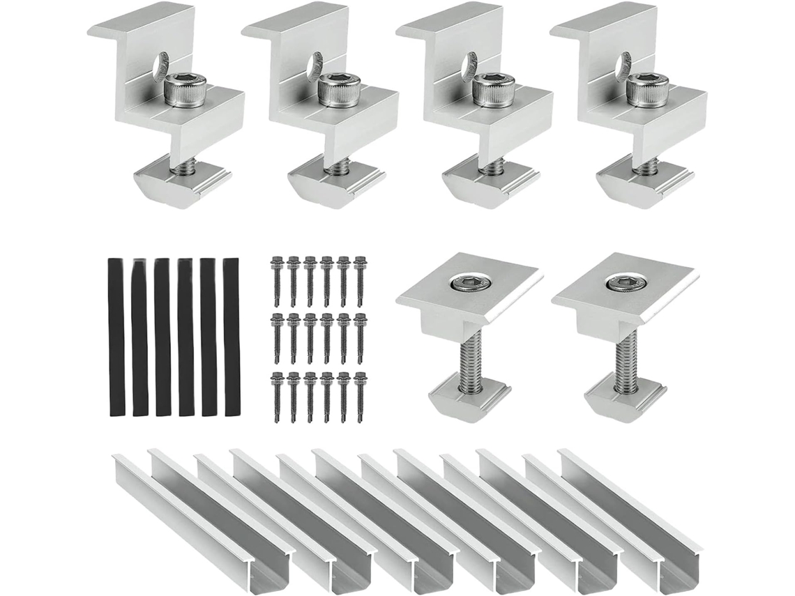 Juego De 6 Soportes De Montaje Para Paneles Solares Para Techo Plano, Techo Inclinado, Techo De Cemento, Barcos, Yates,