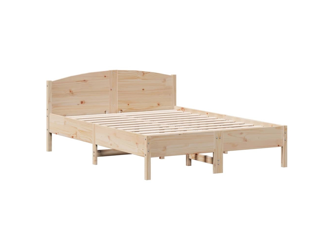 Estructura de cama con cabecero VIDAXL pino macizo (140x190 cm)