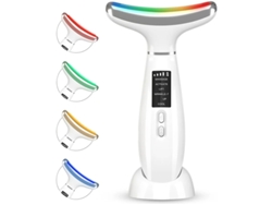 Terapia De Luz Vermelha Para Rosto E Pescoço Massajador Facial E Pescoço Anti Envelhecimento Dispositivo De Massagem Facial Calmante E Yizhood
