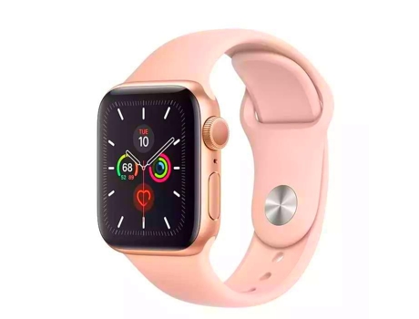 Correa Silicona para Apple Watch Series 9 Aluminio 41Mm Rosa Salmón