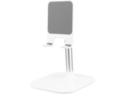 Soporte Telescópico Blanco Para Teléfono Y Tableta De Escritorio Con Manos Libres