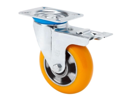 Rueda giratora placa fr.10zvfd125-auab aluminio-poliur.naranja bolas balona ALEX