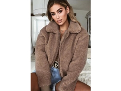 2026-abrigo De Alpaca Suave Para Mujer Moda Nueva Color Sólido Caliente