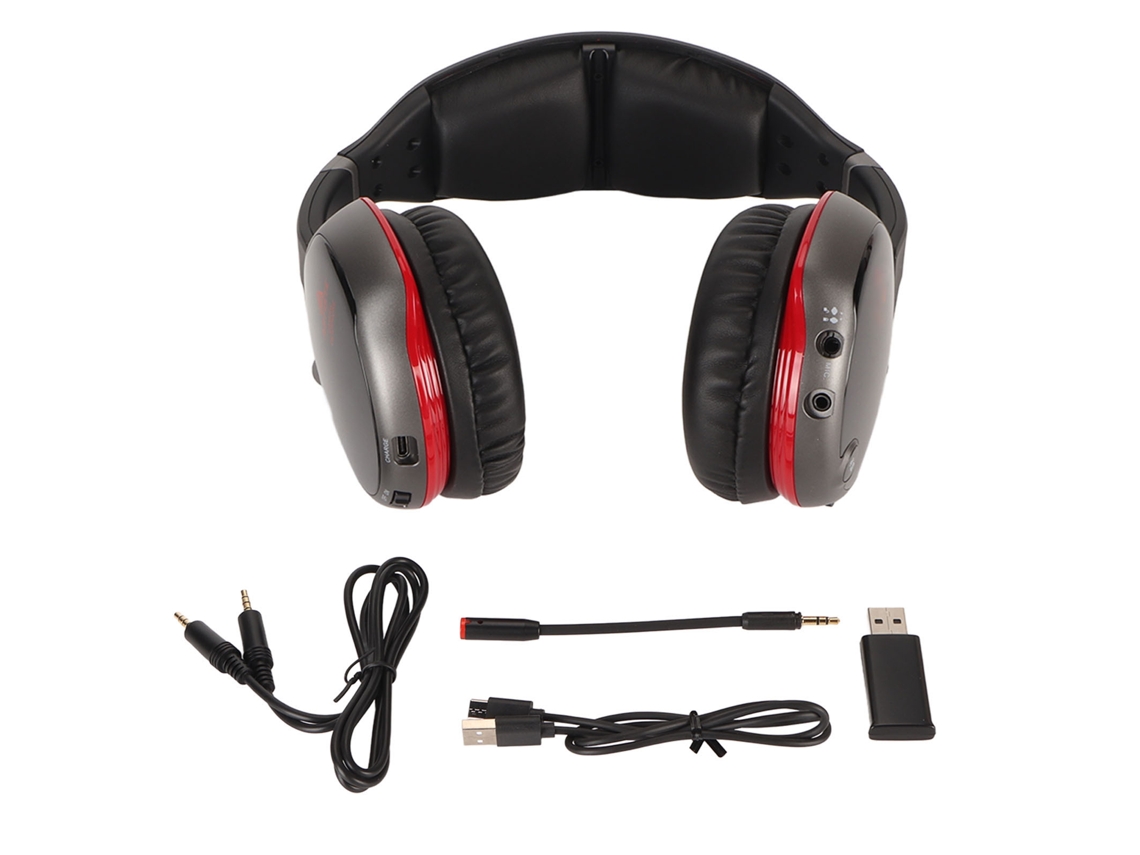Auriculares Inalámbricos Para Juegos De 2,4 Ghz Con Cable De 3,5 Mm Y Sonido Envolvente Virtual 7.1 Para Pc, Portátiles Y Consolas.
