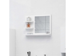 Espejo de Pared para Baño 60 x 10,5 x 45 cm Madera Contrachapada Blanca