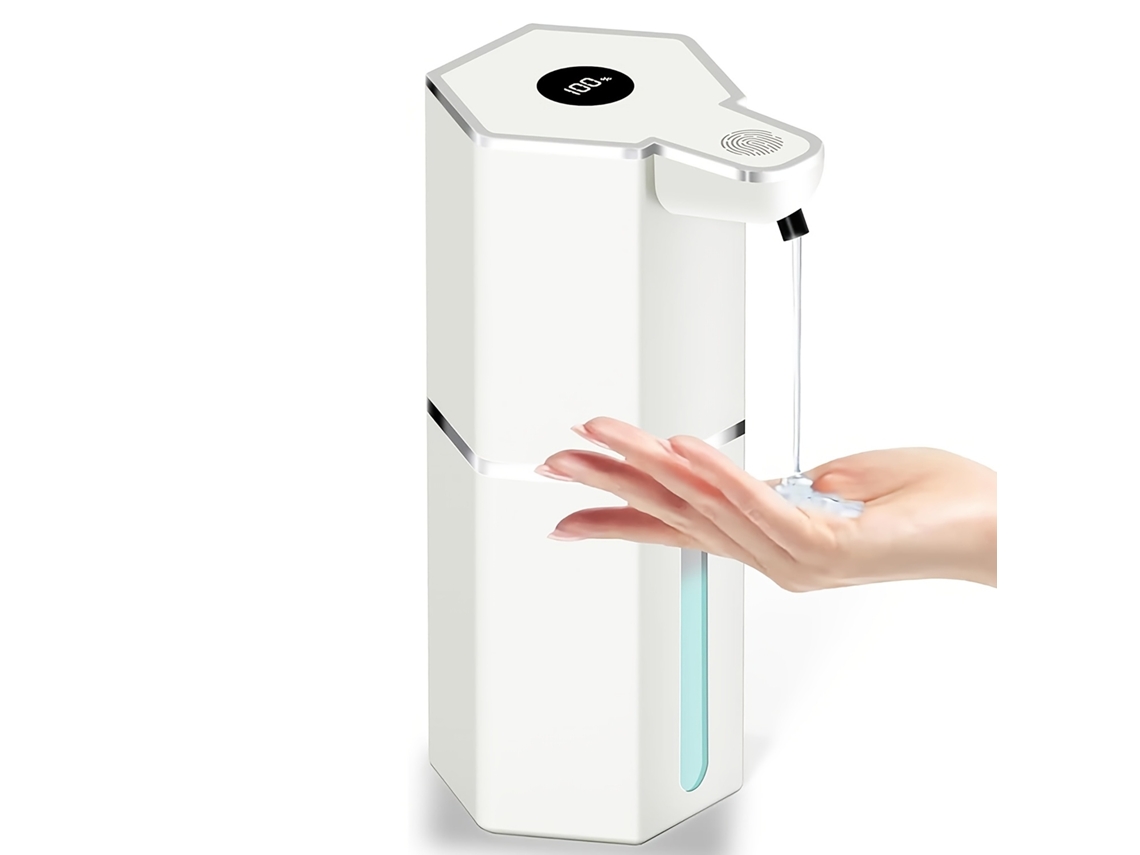 Dispensador De Jabón Con Sensor Inteligente Dispensador De Jabón Automático Con Carga Usb De 360 ​​​​ml 4 Modos Ajustables Blanco Gertiz