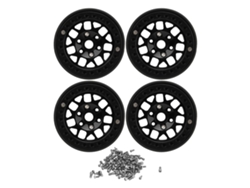 Ymsl 4 Piezas Llantas De Aluminio Universal 1.9in Para Rc Crawler Beadlock Rims Scx10 Scx10 Ii Negro Hxl
