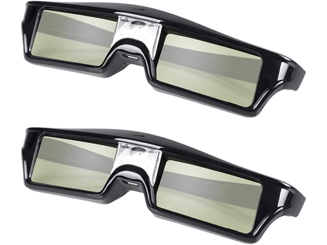 2 Pares De Gafas 3d Recargables Con Obturador Activo Para Todos Los Proyectores Dlp