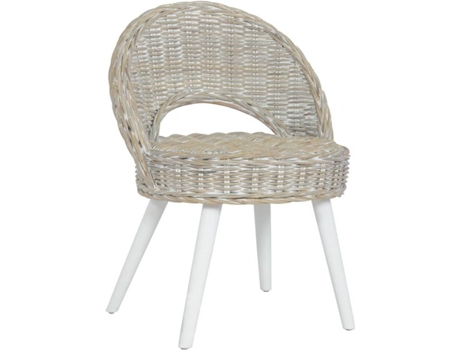 Sillón VIDAXL Blanco Ratán (60x60x79 cm)