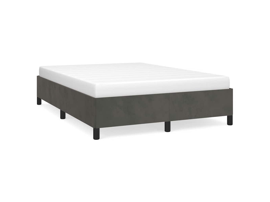 Maison Exclusive - Estructura De Cama Sin Colchón, Gris Oscuro, 137x190 Cm, Terciopelo