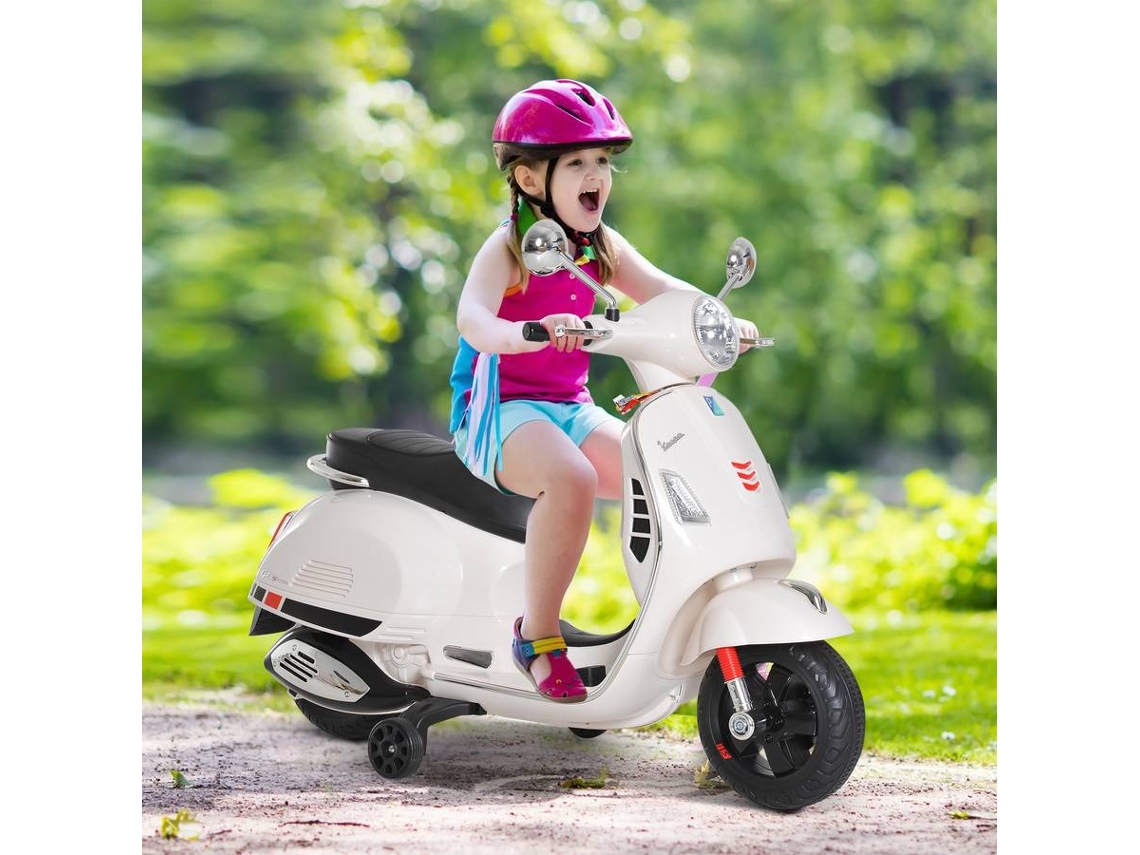 Moto Eléctrica HOMCOM Vespa Blanco