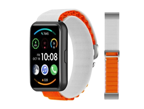 Correa Loop Alpine para Huawei Watch Fit 2 Blanco y Naranja