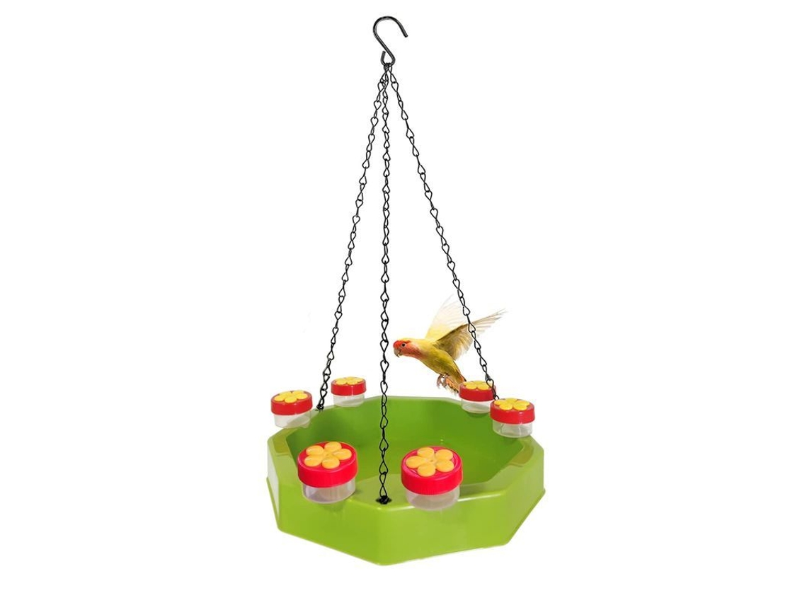 2026-fuente De Agua Colgante Para Aves Con 6 Bebederos, Baño De Aves Para Jardín, Fácil De Colgar