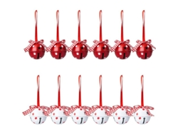 12 Cascabeles Navideños De Hierro Con Recortes Estrella Para Decoración De Árbol Y Fiestas