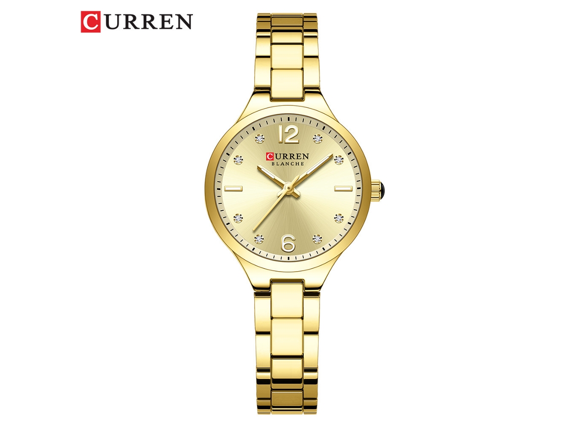 Reloj De Mujer (dorado) Resistente Al Agua Con Esfera Pequeña, Sencillo Reloj De Cuarzo Para Mujer.
