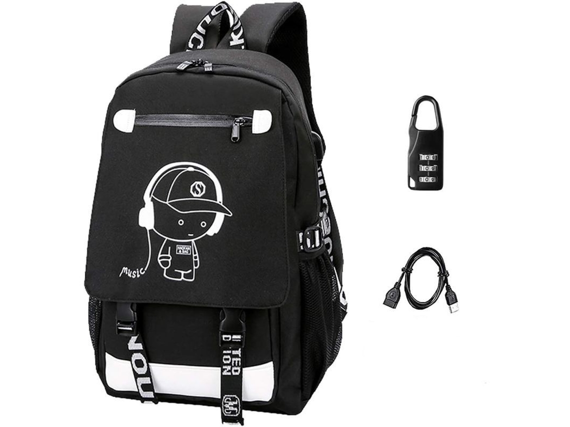2026-mochila Escolar Luminosa Con Puerto Usb Y Cerradura Combinada Para Niños Adolescentes Unisex Deporte Leisure