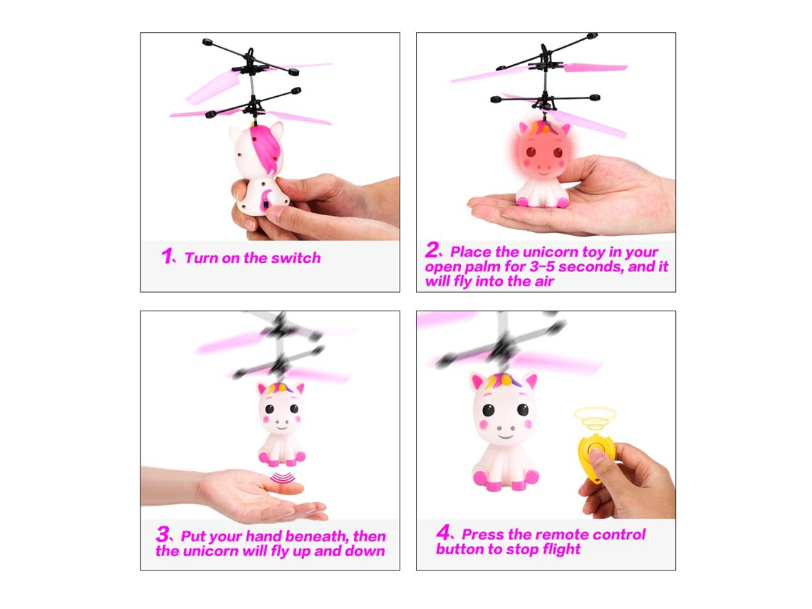 Helicóptero De Juguete Volador Controlado Con La Mano, Con Luz Led Y Sensor Inteligente.