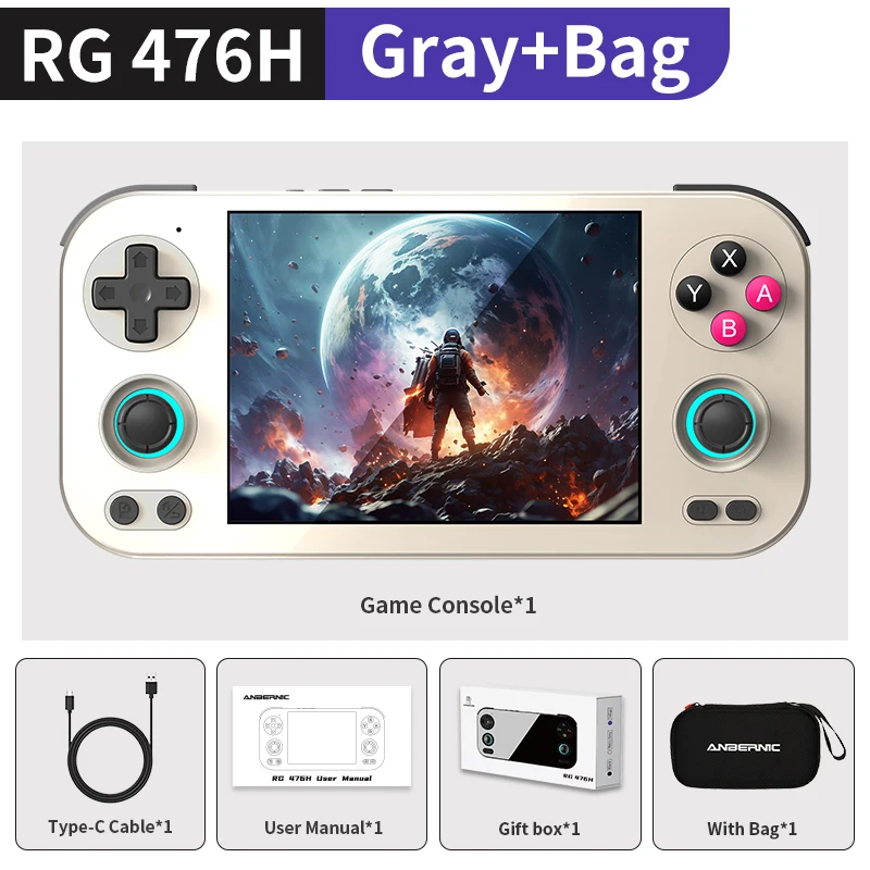 128 Gb (juegos 4k) gris Con Bolsa Consola De Juegos Rg 476h De 4,7" Hd Wifi Videojuegos