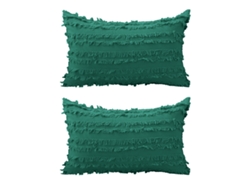 Juego De 2 Fundas De Almohada Bohemias De Algodón Y Lino, 30 X 50 Cm