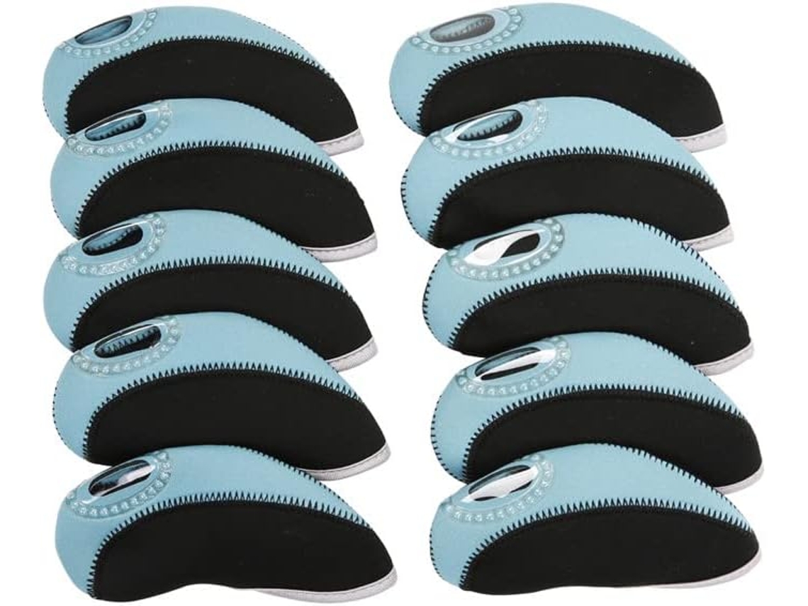 Capas protetoras para cabeças de tacos de golfe, 10 unidades, com janela | S/MARCA