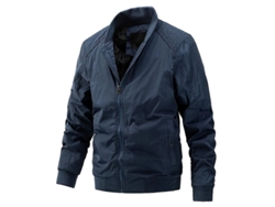 2026-chaqueta Con Cremallera Para Hombre Mystdiy Talla S-3xl Poliéster Cuello Alto Estilo Clásico Primavera Otoño